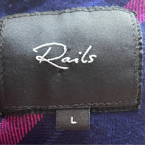 Rails Blue and Pink Plaid Button-Up Shirt - Picture 4 of 5